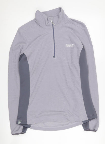 Regatta Women's Grey Lightweight 1/2 Zip Sweatshirt Size 12