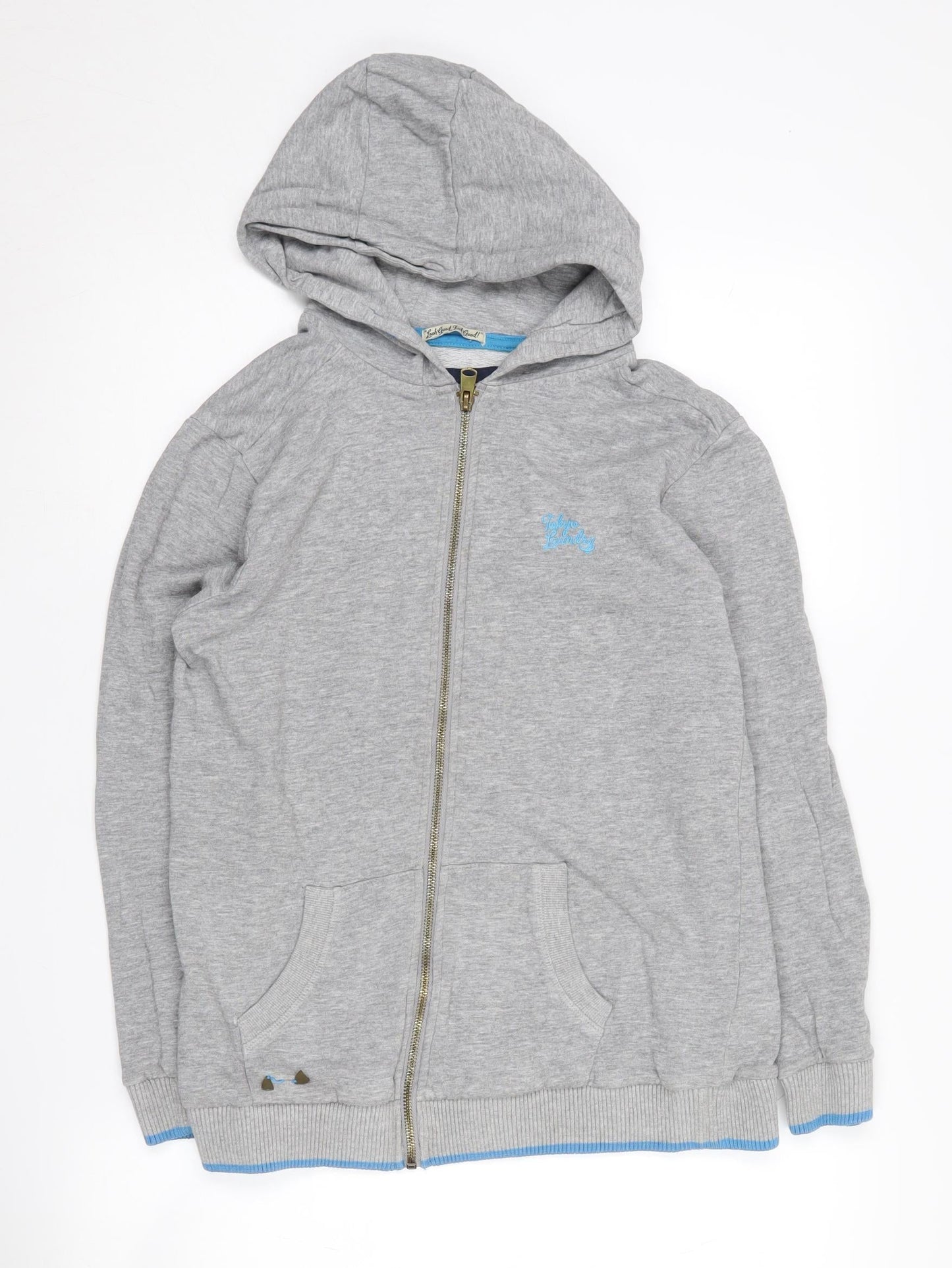 Tokyo Laundry Boys Grey Full Zip Hoodie 13 Years