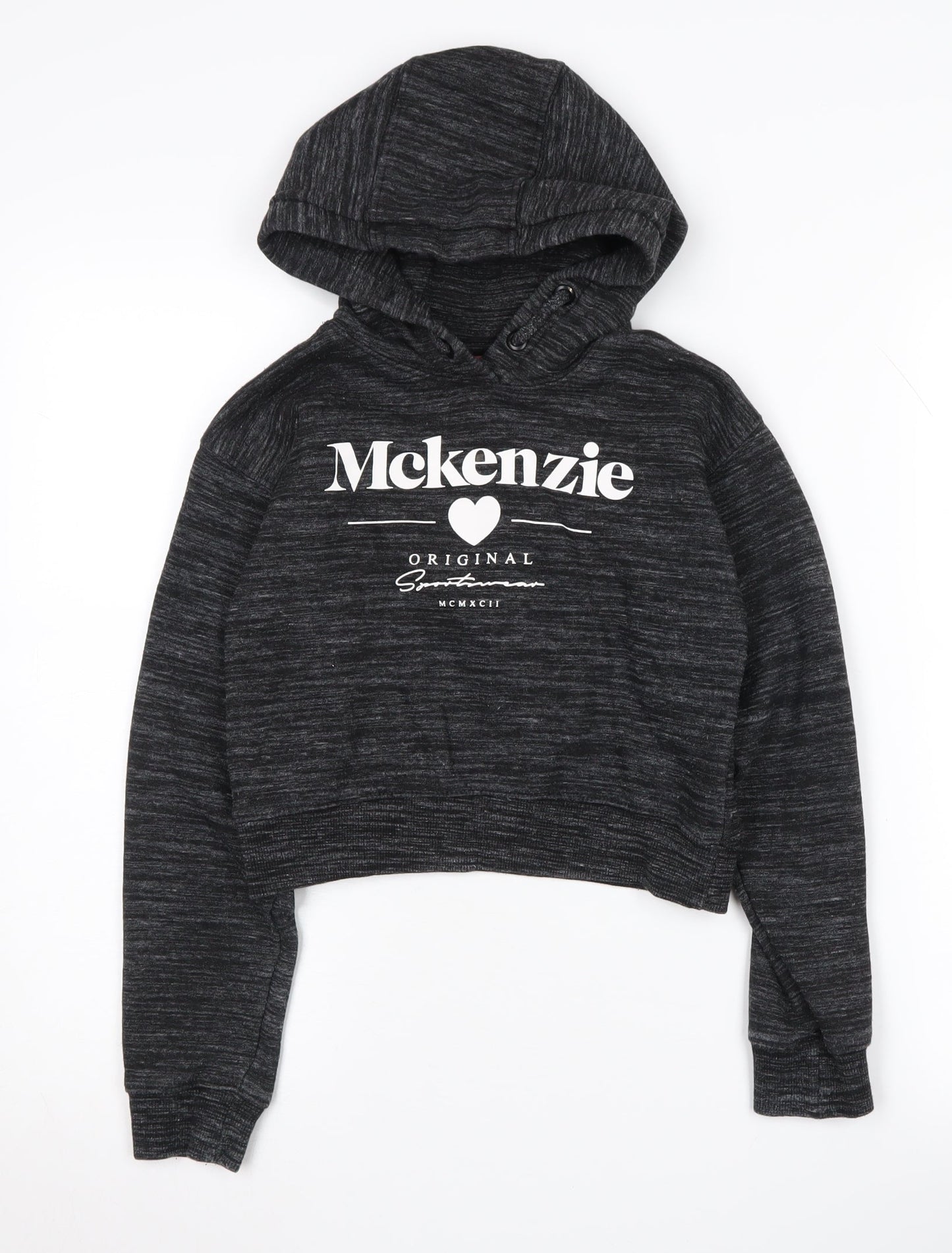 McKenzie Girls Black Pullover Hoodie 10-11 Years