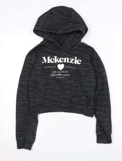McKenzie Girls Black Pullover Hoodie 10-11 Years