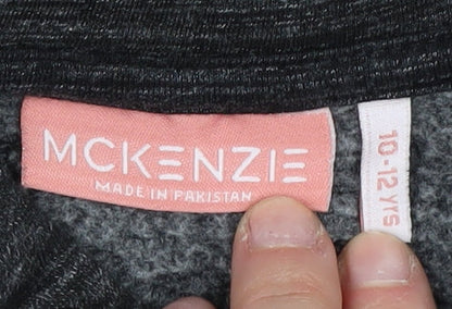 McKenzie Girls Black Pullover Hoodie 10-11 Years