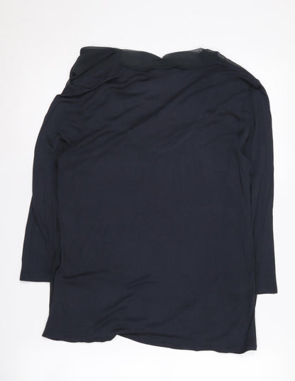 Laura Ashley Women's Black Cowl Neck Top UK 10