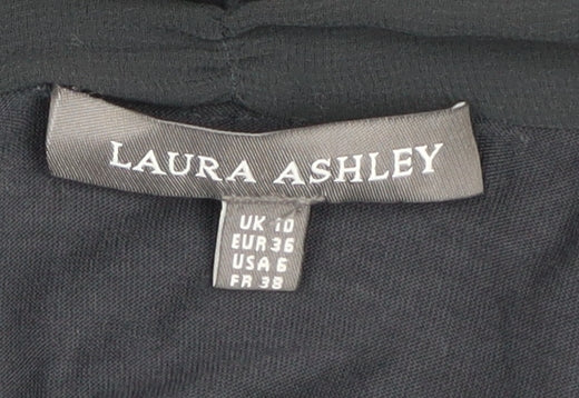 Laura Ashley Women's Black Cowl Neck Top UK 10