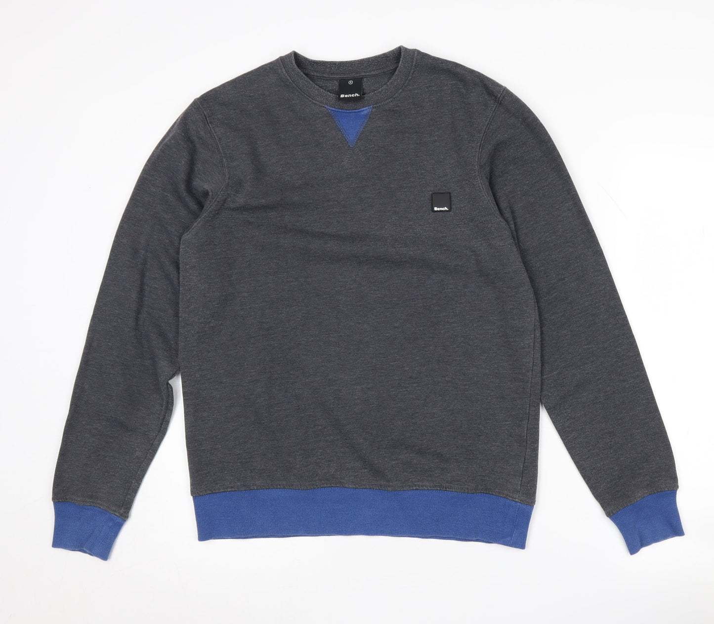 Mens UK Size S Bench Grey Pullover Sweatshirt