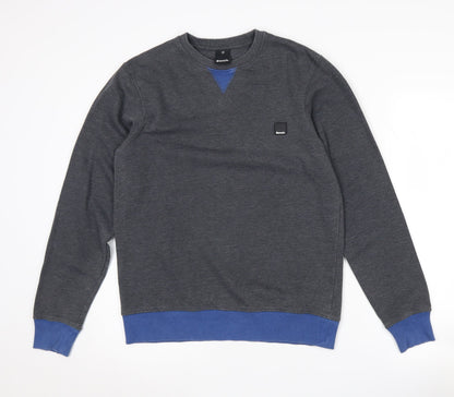 Mens UK Size S Bench Grey Pullover Sweatshirt