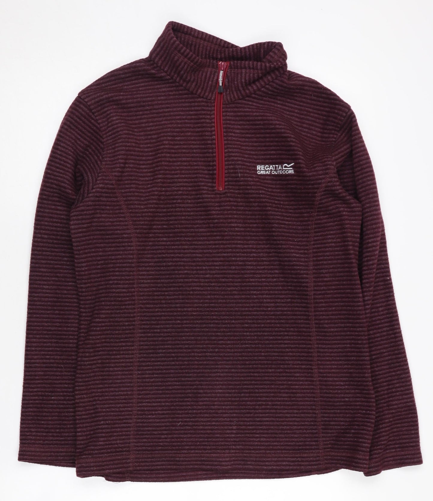 Regatta Women's Red Henley Sweatshirt Size 10, 1/4 Zip