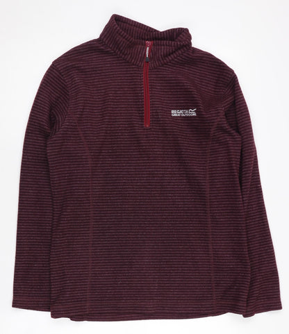 Regatta Women's Red Henley Sweatshirt Size 10, 1/4 Zip