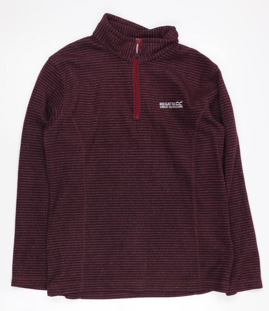 Regatta Women's Red Henley Sweatshirt Size 10, 1/4 Zip