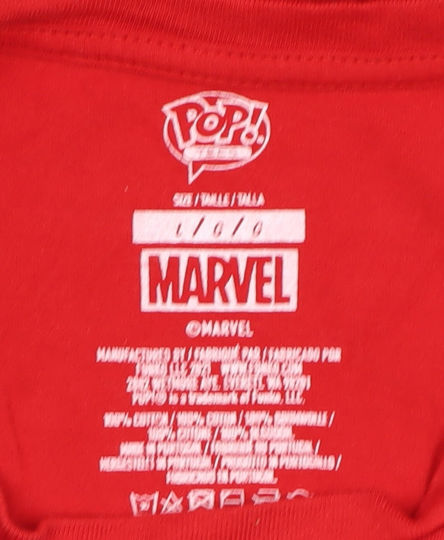 Marvel Boys Red Spider-Man Graphic T-Shirt L