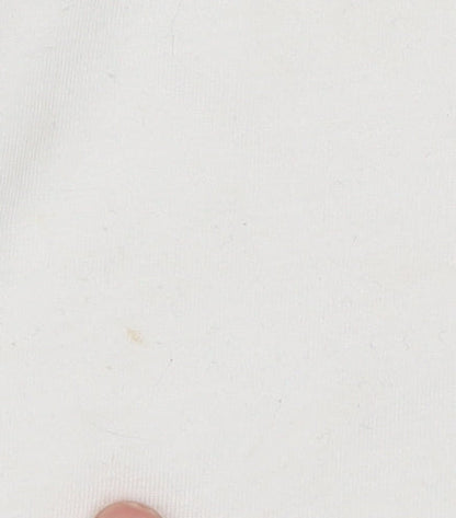 DKNY Girls White Sequin T-Shirt, Size 10 Years, Casual Top
