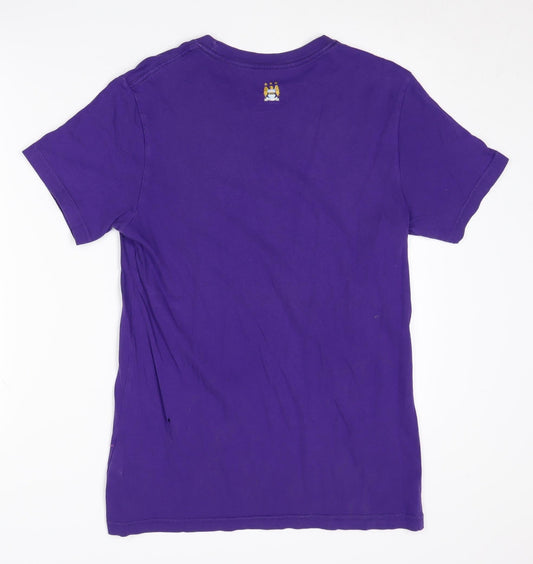 Nike Men's Purple Manchester City T-Shirt Medium Slim Fit