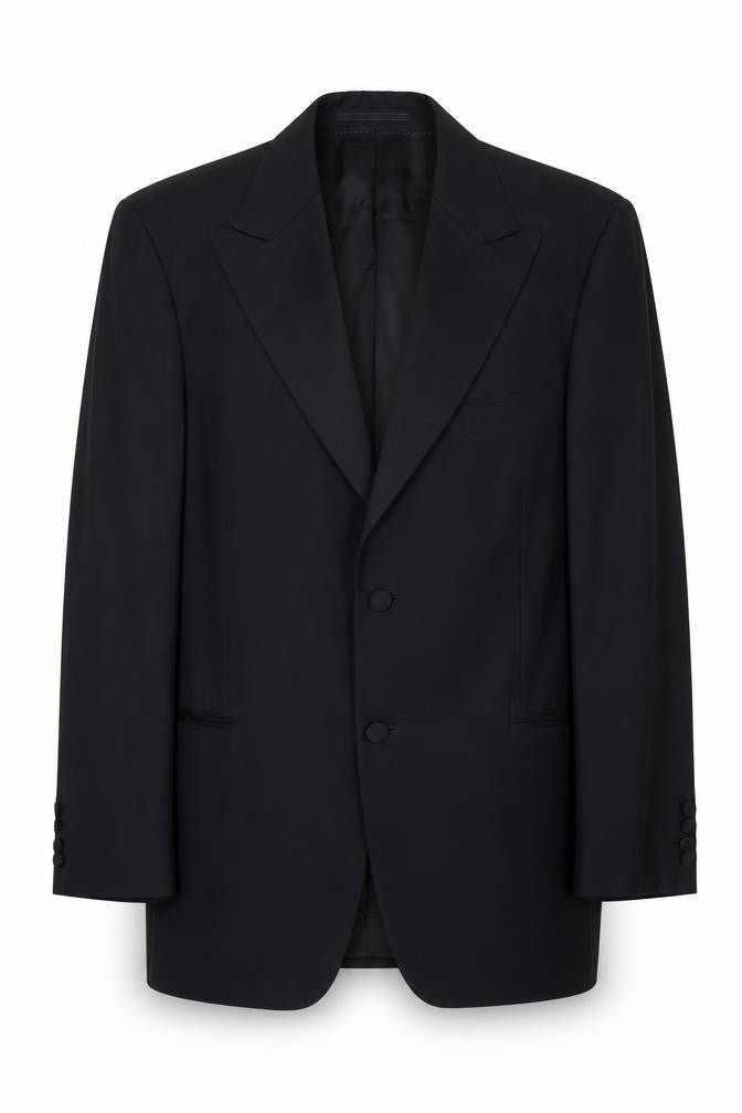Mens UK Size 40R Austin Reed Regular Black Suit Tuxedo