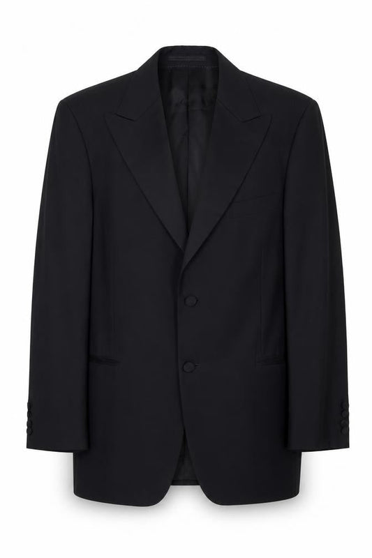 Mens UK Size 40R Austin Reed Regular Black Suit Tuxedo