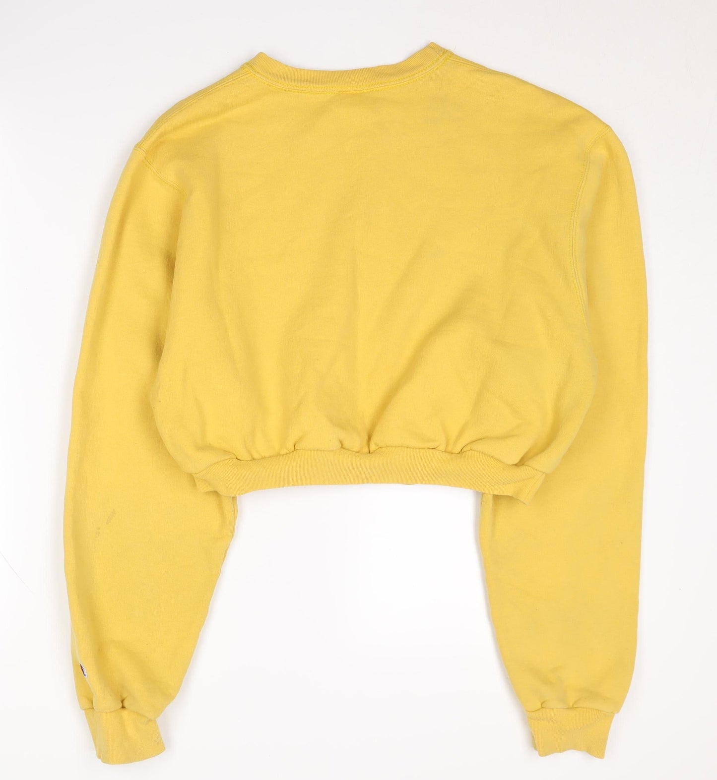 Champion Yellow Pullover Sweatshirt M - Unisex Style