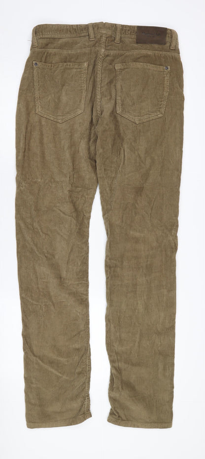 Massimo Dutti Men's Brown Corduroy Trousers 42