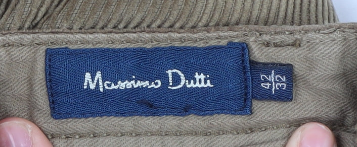 Massimo Dutti Men's Brown Corduroy Trousers 42