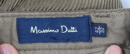 Massimo Dutti Men's Brown Corduroy Trousers 42