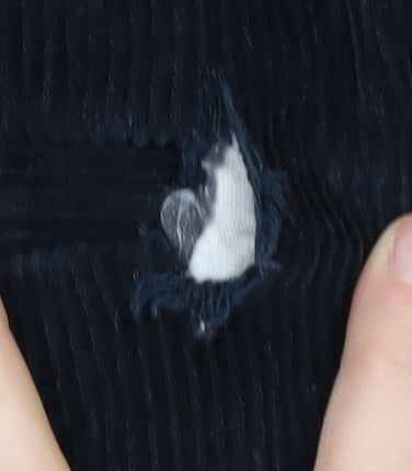 Farah Men's Black Corduroy Trousers, Size 38