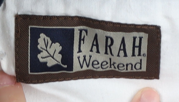 Farah Men's Black Corduroy Trousers, Size 38