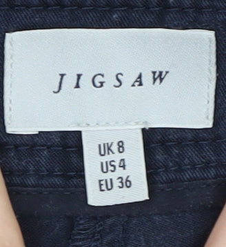 Womens UK Size 8 Jigsaw Regular Fit Casual Blue Trousers