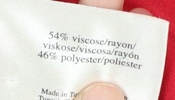 Laura Ashley Women's Red Button-Up Top, Size 14