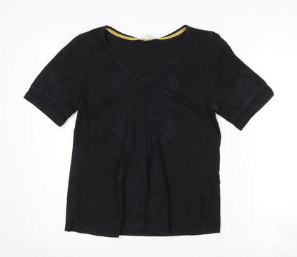 Womens UK Size 10 White Stuff Black  T-Shirt