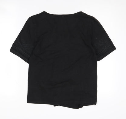 Womens UK Size 10 White Stuff Black  T-Shirt
