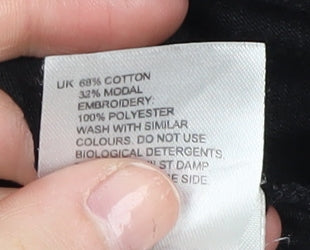 Womens UK Size 10 White Stuff Black  T-Shirt