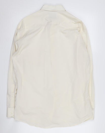 Van Heusen Men's Ivory Long Sleeve Shirt 15 1/2