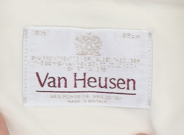 Van Heusen Men's Ivory Long Sleeve Shirt 15 1/2