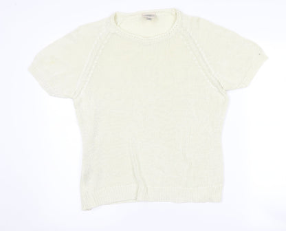 Laura Ashley Women's Ivory XL Cotton Pullover Jumper