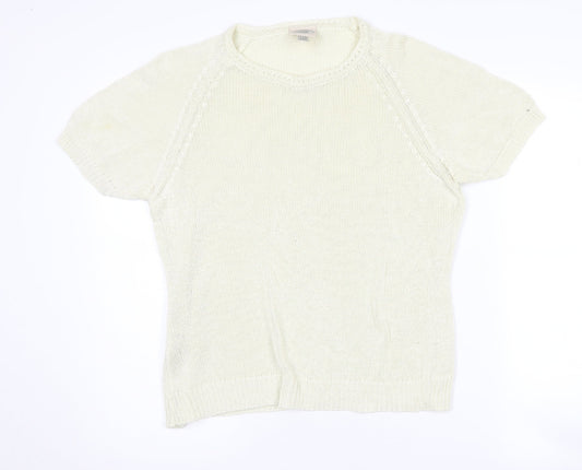 Laura Ashley Women's Ivory XL Cotton Pullover Jumper