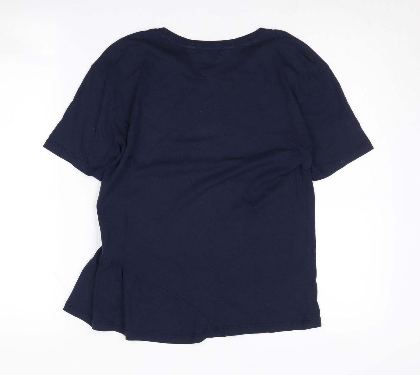 Tommy Hilfiger Girls Blue T-Shirt, Size 164, Graphic Sequin Logo