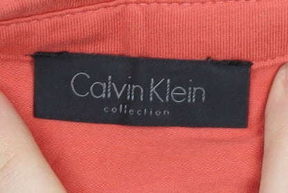 Calvin Klein Women's Red Polo Shirt M Casual