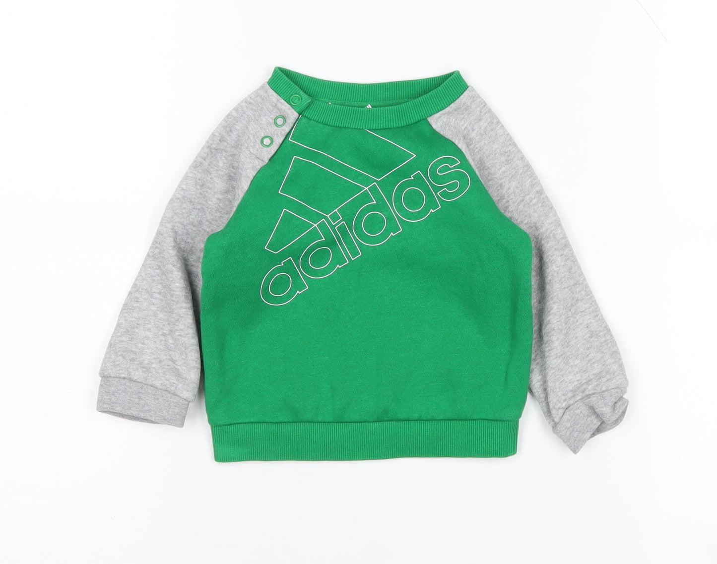 Adidas Unisex Baby Jumper Green 3-6M Pullover Style