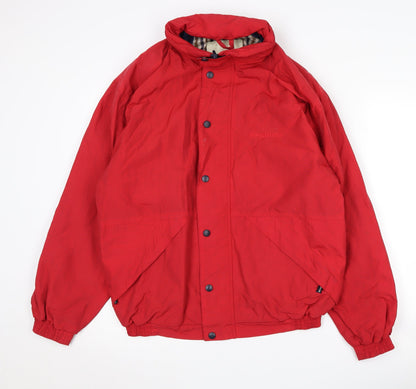 Aquascutum Men's Red Jacket Medium Casual Lined Collared
