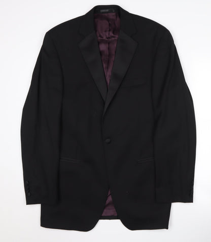 Mens UK Size 38 Pierre Cardin Regular Black Suit Tuxedo