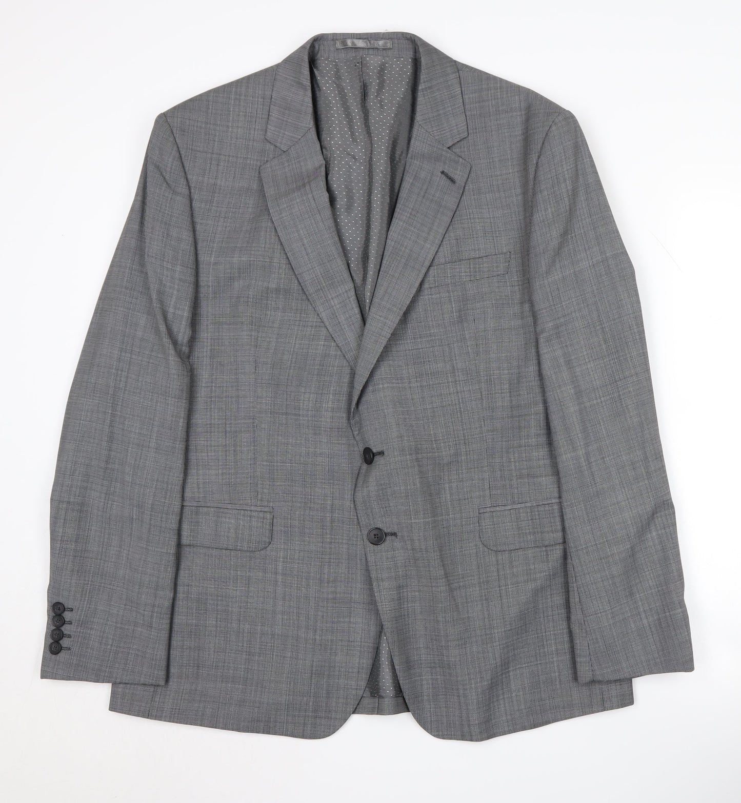 Mens UK Size 44 Jeff Banks Regular Grey Suit Jacket