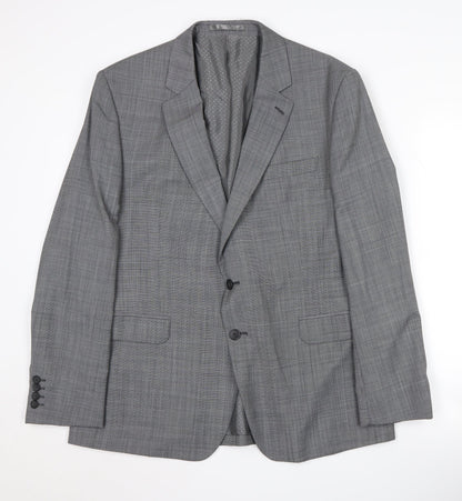 Mens UK Size 44 Jeff Banks Regular Grey Suit Jacket