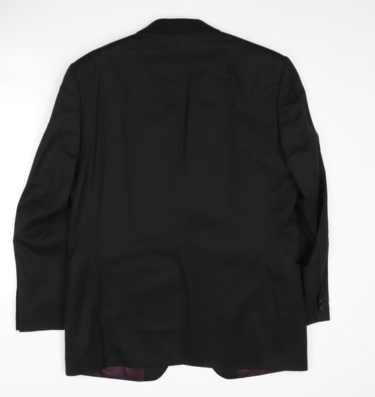 Mens UK Size 40 Pierre Cardin Regular Black Suit Tuxedo