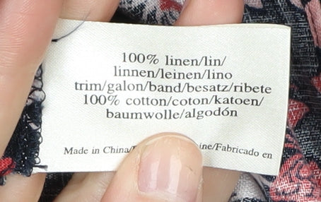 Laura Ashley Womens Floral Skirt Size 8 Multicoloured Linen