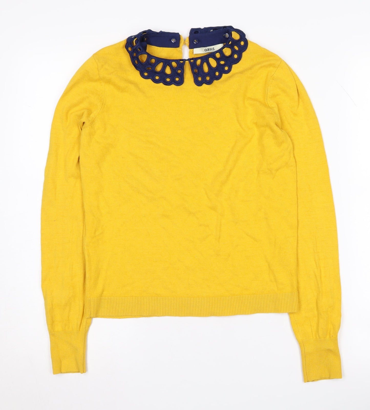 Womens UK Size S Oasis Yellow Pullover Jumper