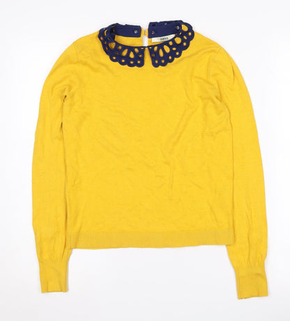 Womens UK Size S Oasis Yellow Pullover Jumper