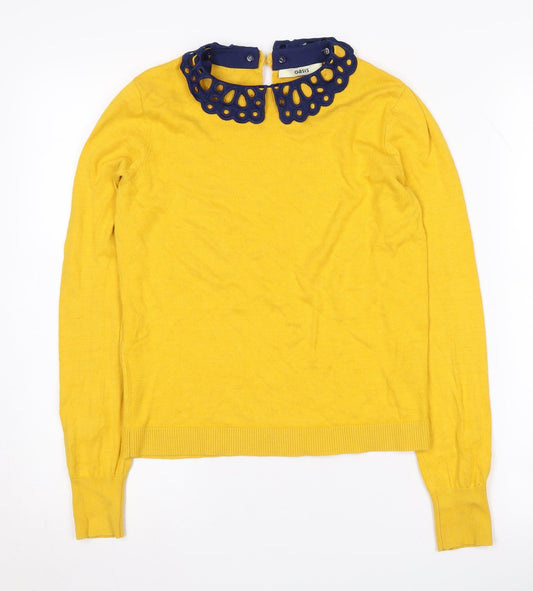 Womens UK Size S Oasis Yellow Pullover Jumper