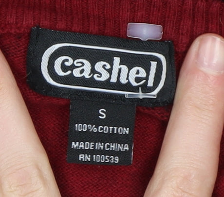 Womens UK Size S Cashel Red Pullover Jumper