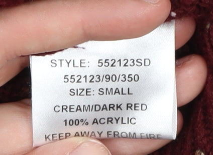 Lee Cooper Men's Red Christmas Pullover Jumper S