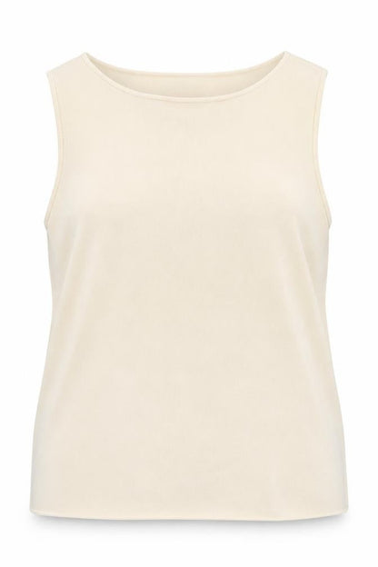 Chico's Women's Ivory Sleeveless Boat Neck Jumper Size 16