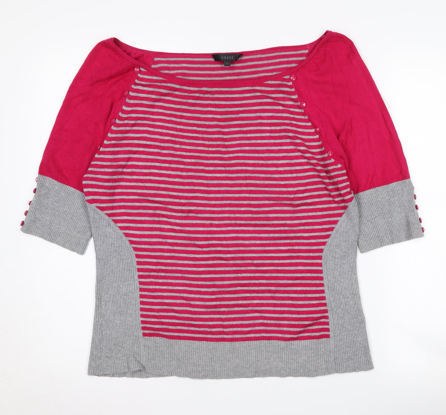 Womens UK Size 16 Coast Multicoloured Pullover Jumper
