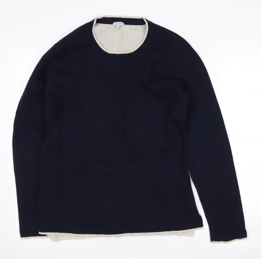 Jigsaw Women's Blue Pullover Jumper, Size S, Cotton Cashmere