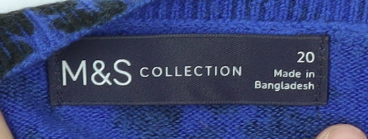 Womens UK Size 20 Marks and Spencer Blue  Jumper
